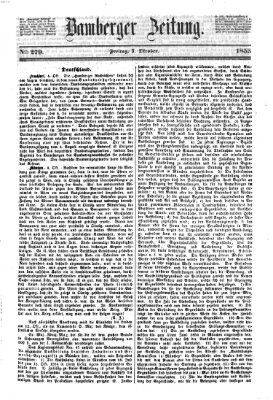 Bamberger Zeitung Freitag 7. Oktober 1853
