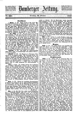 Bamberger Zeitung Dienstag 18. Oktober 1853