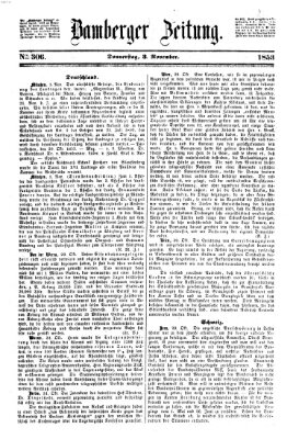 Bamberger Zeitung Donnerstag 3. November 1853