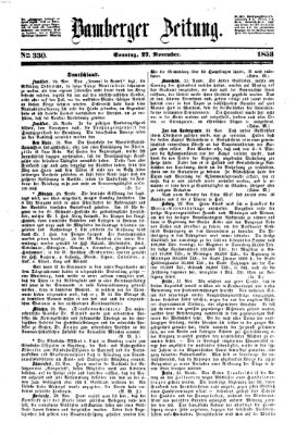 Bamberger Zeitung Sonntag 27. November 1853