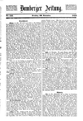 Bamberger Zeitung Dienstag 29. November 1853