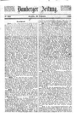 Bamberger Zeitung Sonntag 18. Dezember 1853