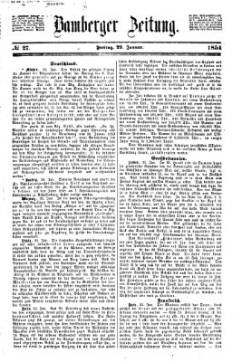 Bamberger Zeitung Freitag 27. Januar 1854