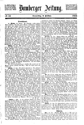 Bamberger Zeitung Donnerstag 2. Februar 1854