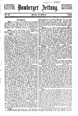 Bamberger Zeitung Freitag 3. Februar 1854