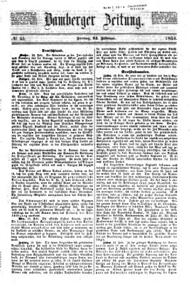 Bamberger Zeitung Freitag 24. Februar 1854