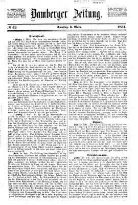 Bamberger Zeitung Samstag 4. März 1854