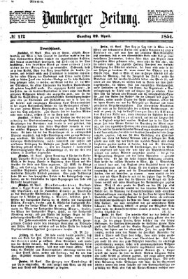 Bamberger Zeitung Samstag 22. April 1854