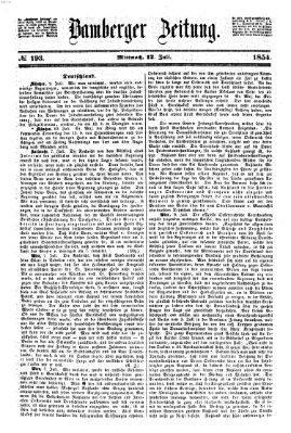 Bamberger Zeitung Mittwoch 12. Juli 1854