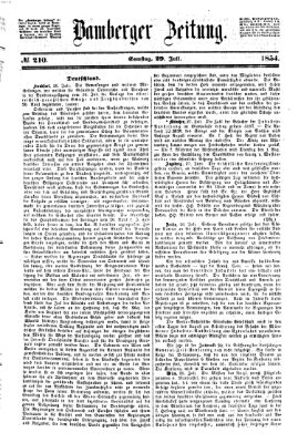 Bamberger Zeitung Samstag 29. Juli 1854