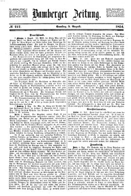 Bamberger Zeitung Samstag 5. August 1854