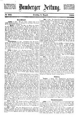 Bamberger Zeitung Dienstag 8. August 1854