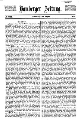 Bamberger Zeitung Donnerstag 10. August 1854