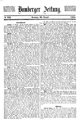 Bamberger Zeitung Sonntag 20. August 1854