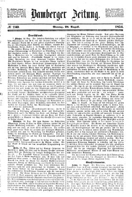 Bamberger Zeitung Montag 28. August 1854