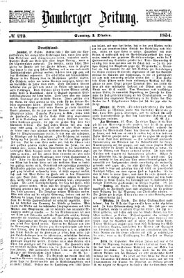 Bamberger Zeitung Sonntag 1. Oktober 1854