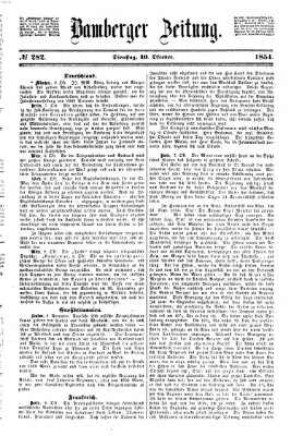 Bamberger Zeitung Dienstag 10. Oktober 1854