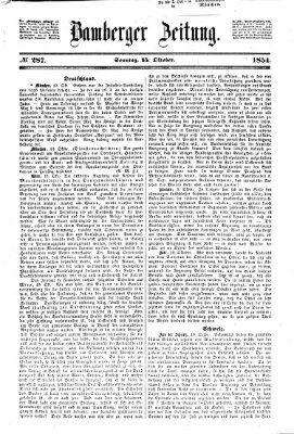 Bamberger Zeitung Sonntag 15. Oktober 1854