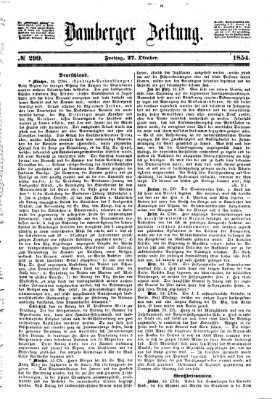Bamberger Zeitung Freitag 27. Oktober 1854