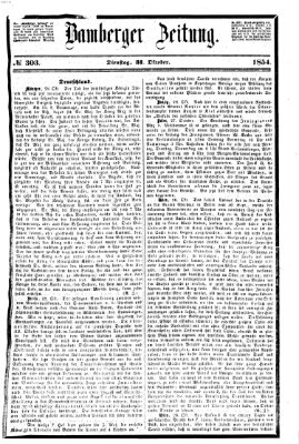 Bamberger Zeitung Dienstag 31. Oktober 1854