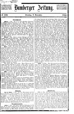 Bamberger Zeitung Dienstag 7. November 1854