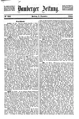 Bamberger Zeitung Freitag 1. Dezember 1854