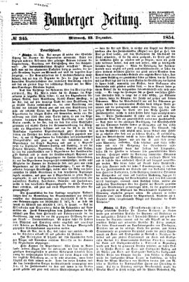 Bamberger Zeitung Mittwoch 13. Dezember 1854