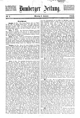 Bamberger Zeitung Montag 1. Januar 1855