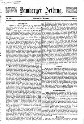 Bamberger Zeitung Montag 5. Februar 1855