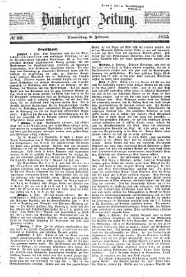 Bamberger Zeitung Donnerstag 8. Februar 1855