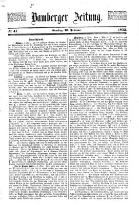 Bamberger Zeitung Samstag 10. Februar 1855