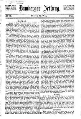 Bamberger Zeitung Mittwoch 14. März 1855