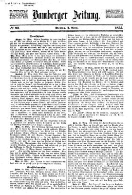 Bamberger Zeitung Montag 2. April 1855