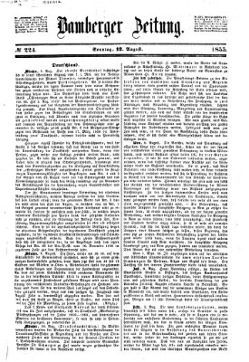 Bamberger Zeitung Sonntag 12. August 1855