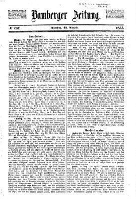 Bamberger Zeitung Samstag 25. August 1855
