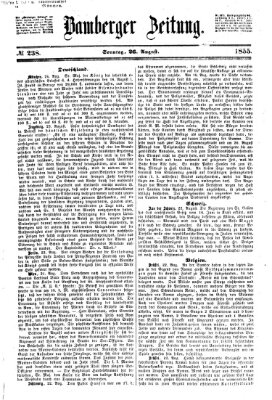 Bamberger Zeitung Sonntag 26. August 1855