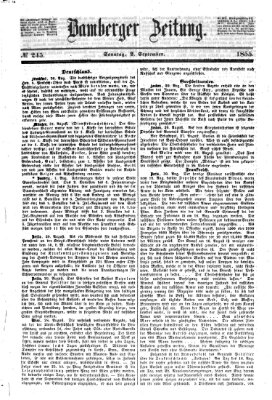 Bamberger Zeitung Sonntag 2. September 1855