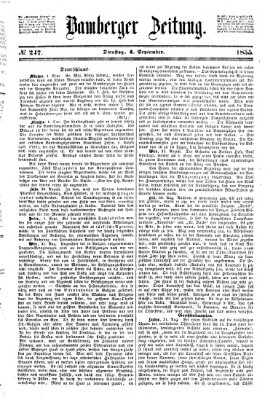 Bamberger Zeitung Dienstag 4. September 1855