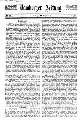 Bamberger Zeitung Freitag 21. September 1855