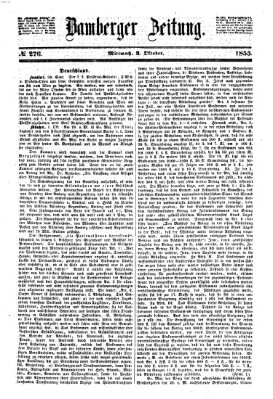 Bamberger Zeitung Mittwoch 3. Oktober 1855