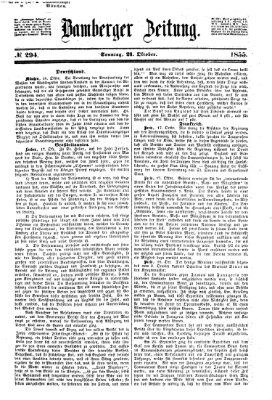 Bamberger Zeitung Sonntag 21. Oktober 1855