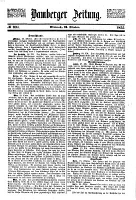 Bamberger Zeitung Mittwoch 31. Oktober 1855