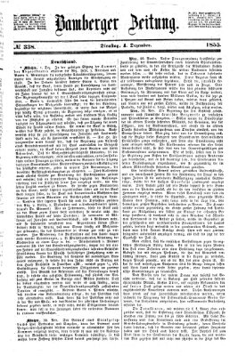 Bamberger Zeitung Dienstag 4. Dezember 1855