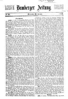 Bamberger Zeitung Mittwoch 23. Januar 1856