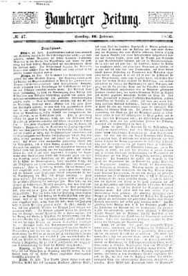 Bamberger Zeitung Samstag 16. Februar 1856