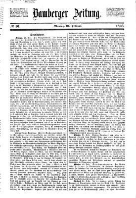 Bamberger Zeitung Montag 25. Februar 1856