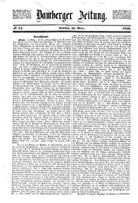 Bamberger Zeitung Samstag 15. März 1856