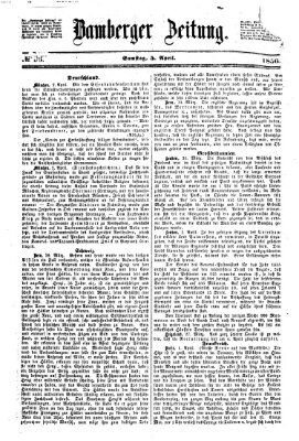 Bamberger Zeitung Samstag 5. April 1856