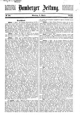 Bamberger Zeitung Montag 7. April 1856
