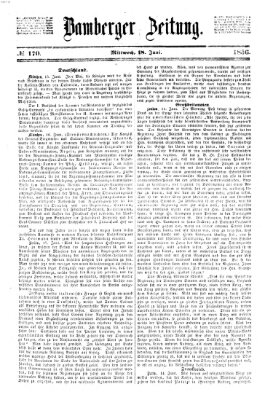 Bamberger Zeitung Mittwoch 18. Juni 1856